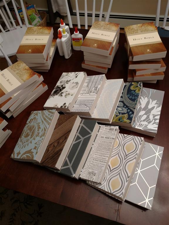 Wrapping Bibles in colourful wallpaper has been an effective strategy in reaching students.